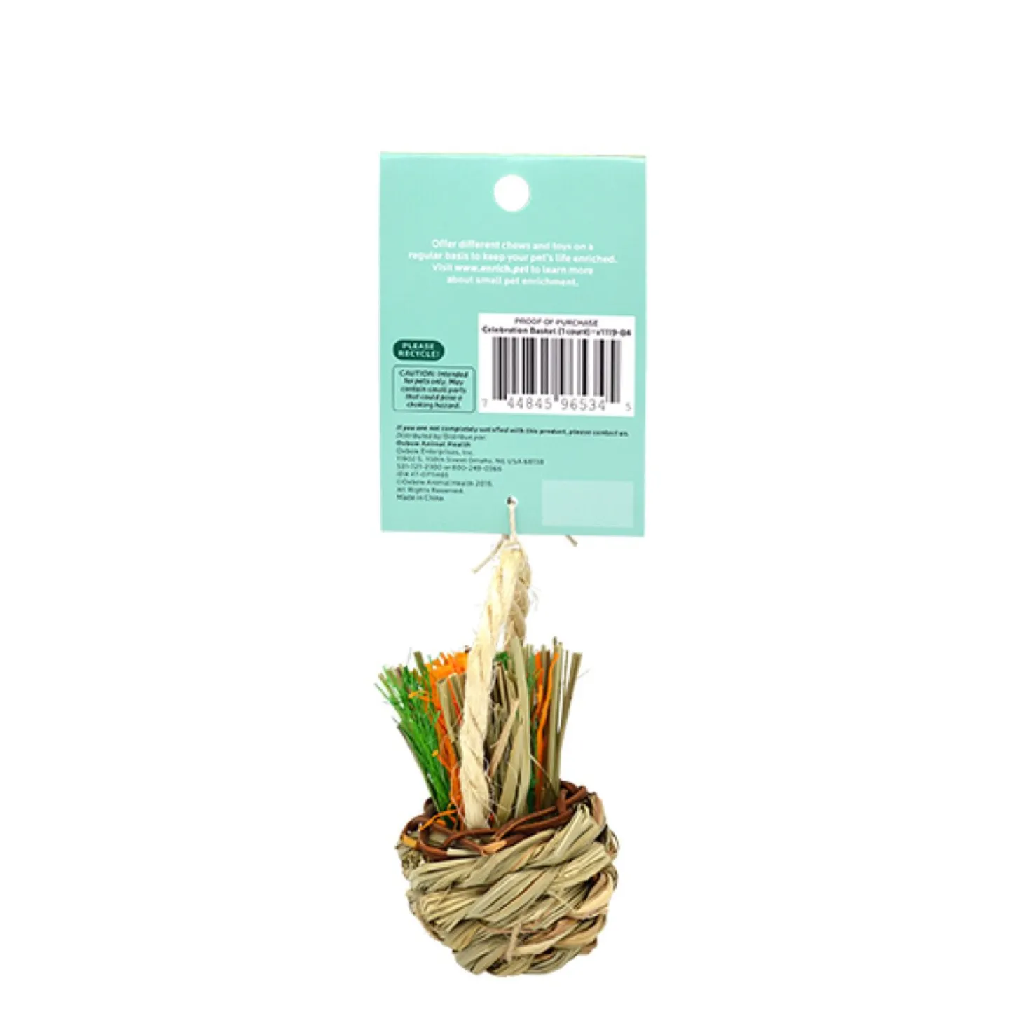 Chew toy for rodents, celebration basket