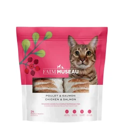 Chicken and salmon raw cat food