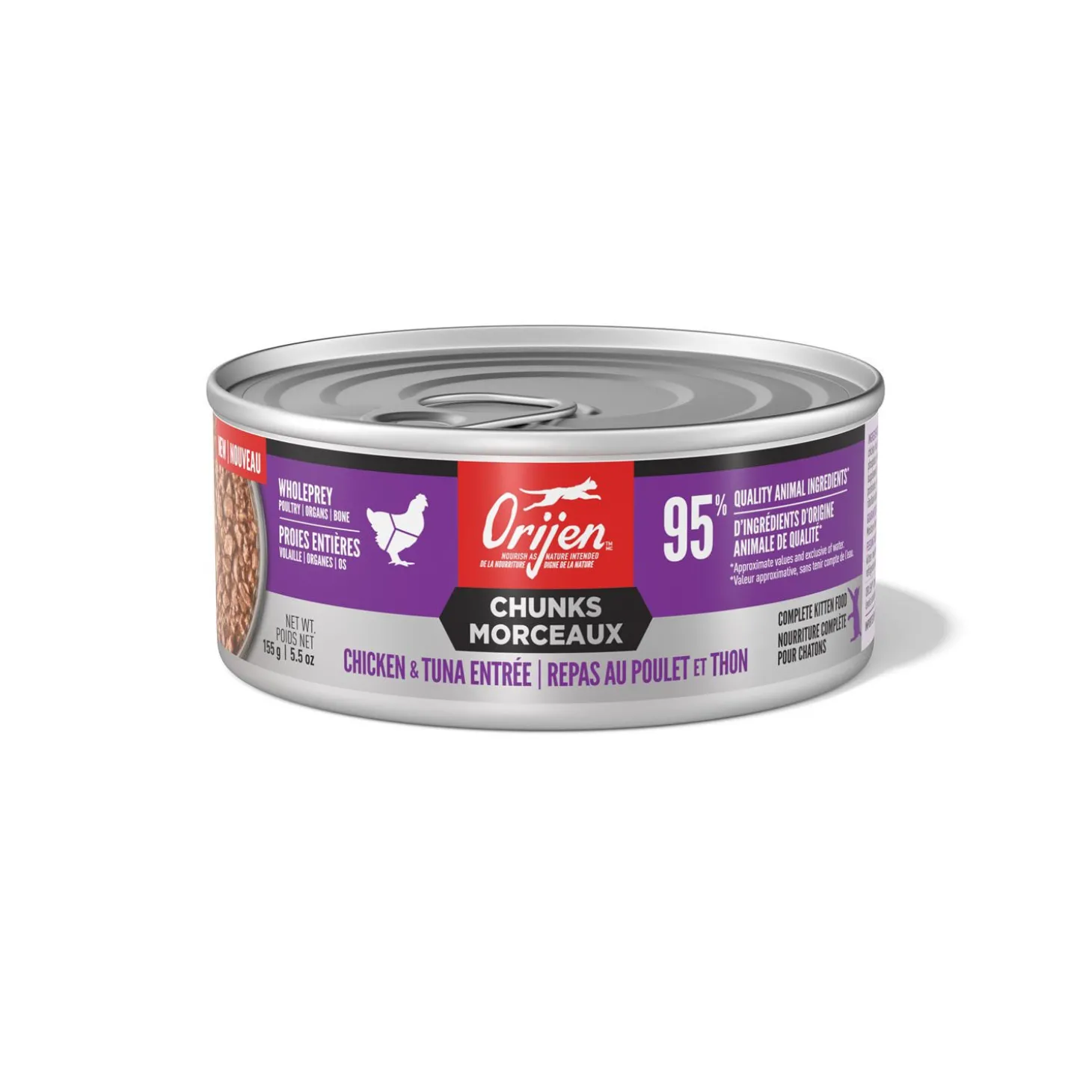 Chicken and Tuna Chunks Entrée for Kittens, 155 g