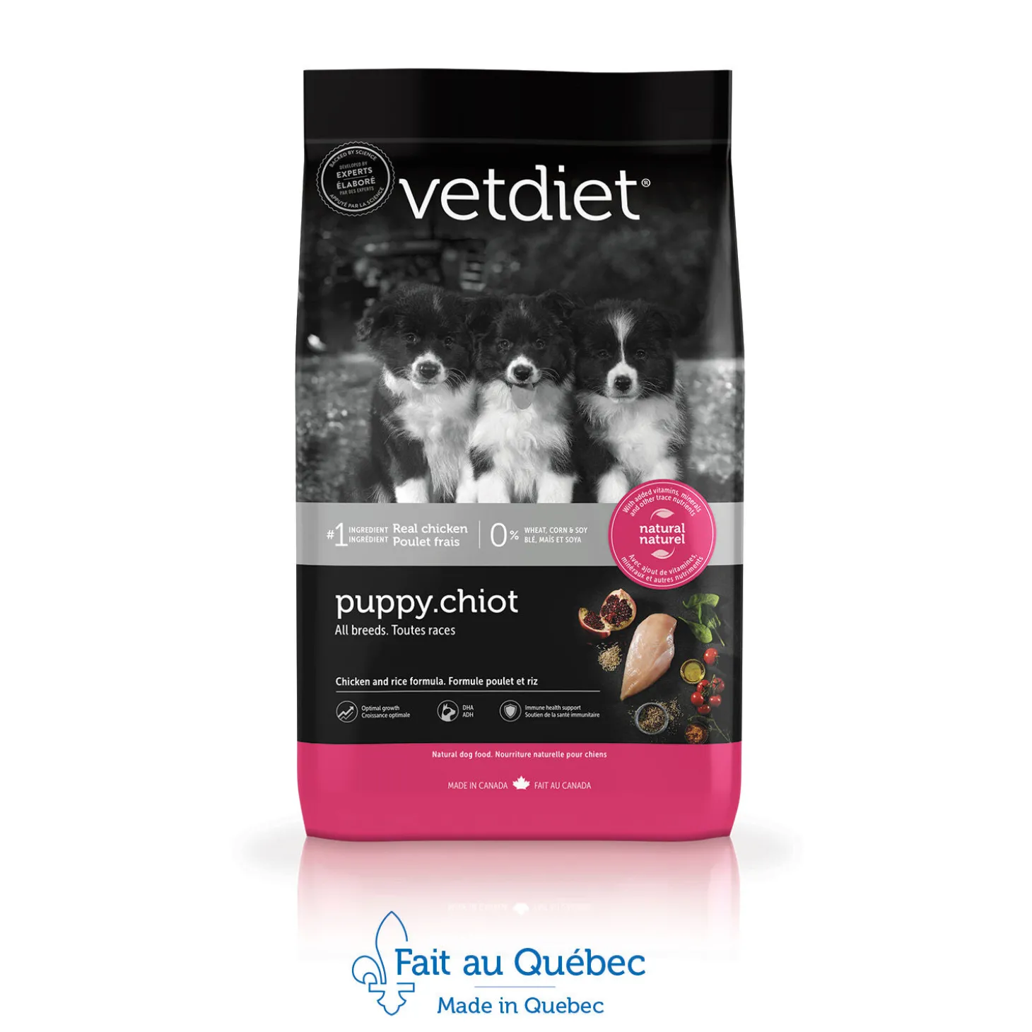 Chicken dry food for all breed puppy