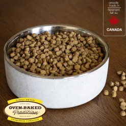 Chicken dry food in small bites for adult dogs