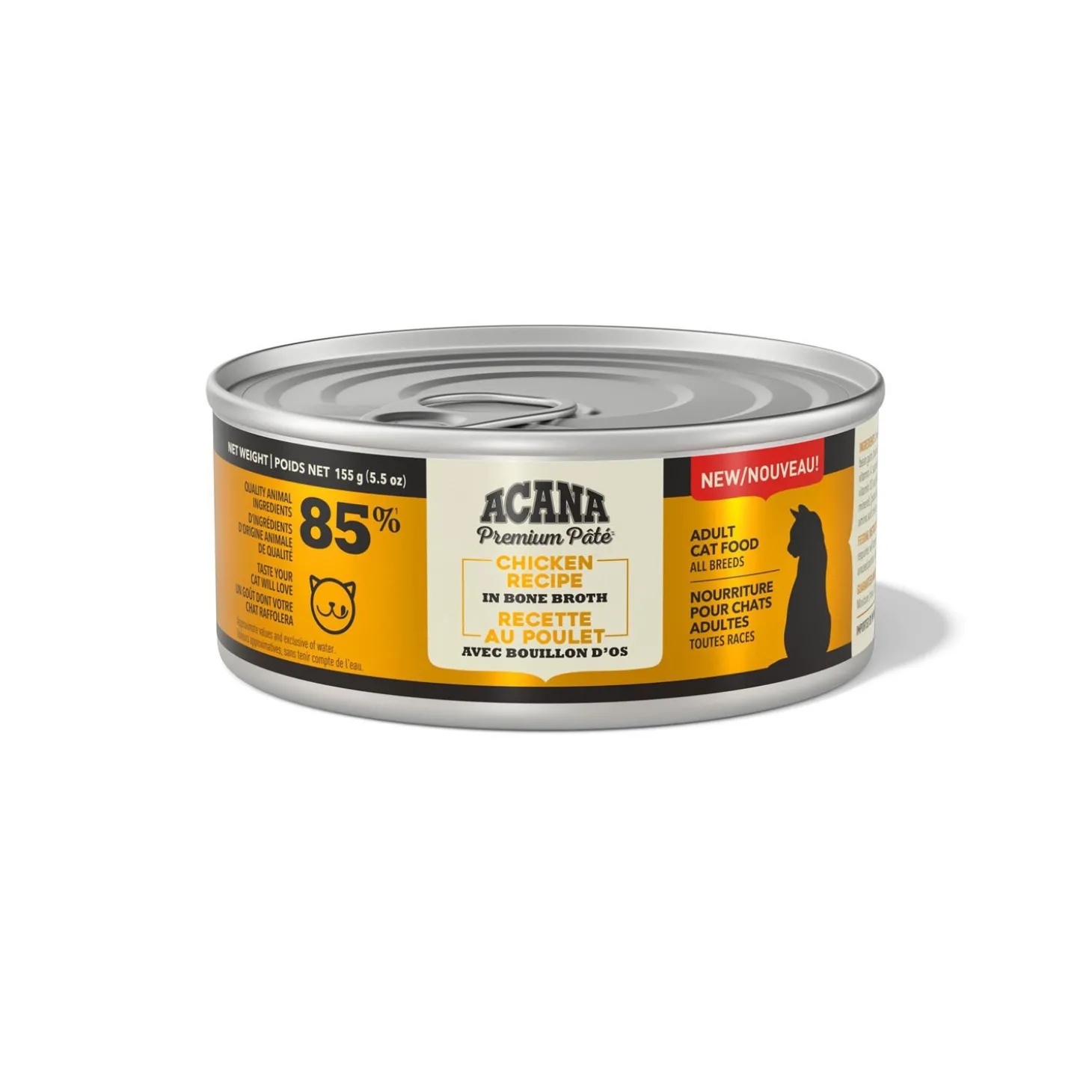 Chicken Recipe in Bone Broth Wet Cat Food, 155 g