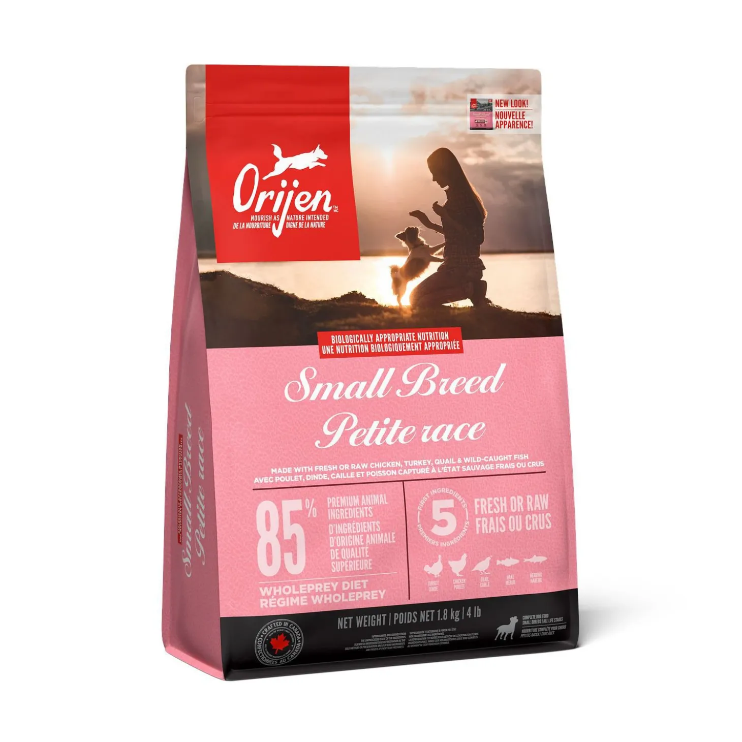 Chicken, Turkey, Quail and Wild-Caught Fish Dry Food for Small Breed Dogs, 1.8 kg