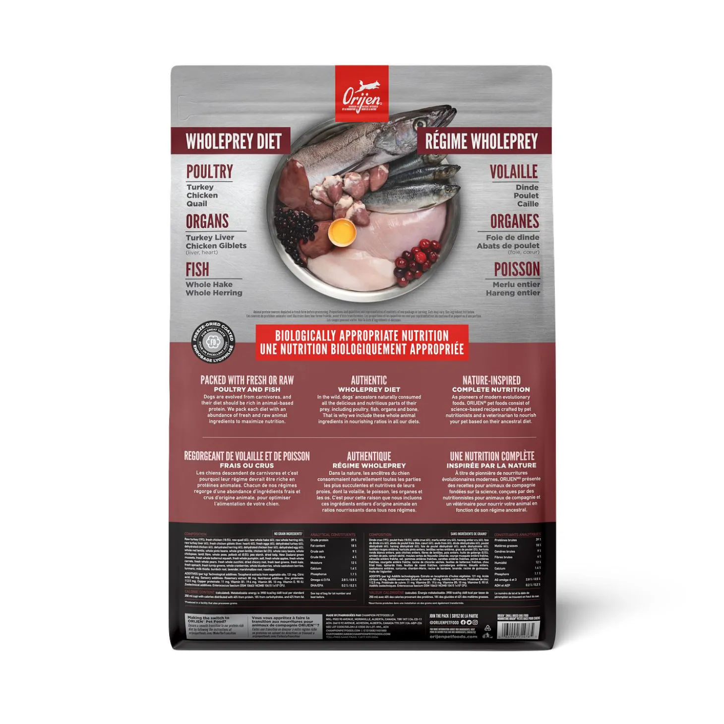 Chicken, Turkey, Quail and Wild-Caught Fish Dry Food for Small Breed Dogs, 1.8 kg