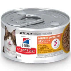 Chicken, Vegetable & Rice Stew Perfect Digestion formula for Adult Cats, 82 g