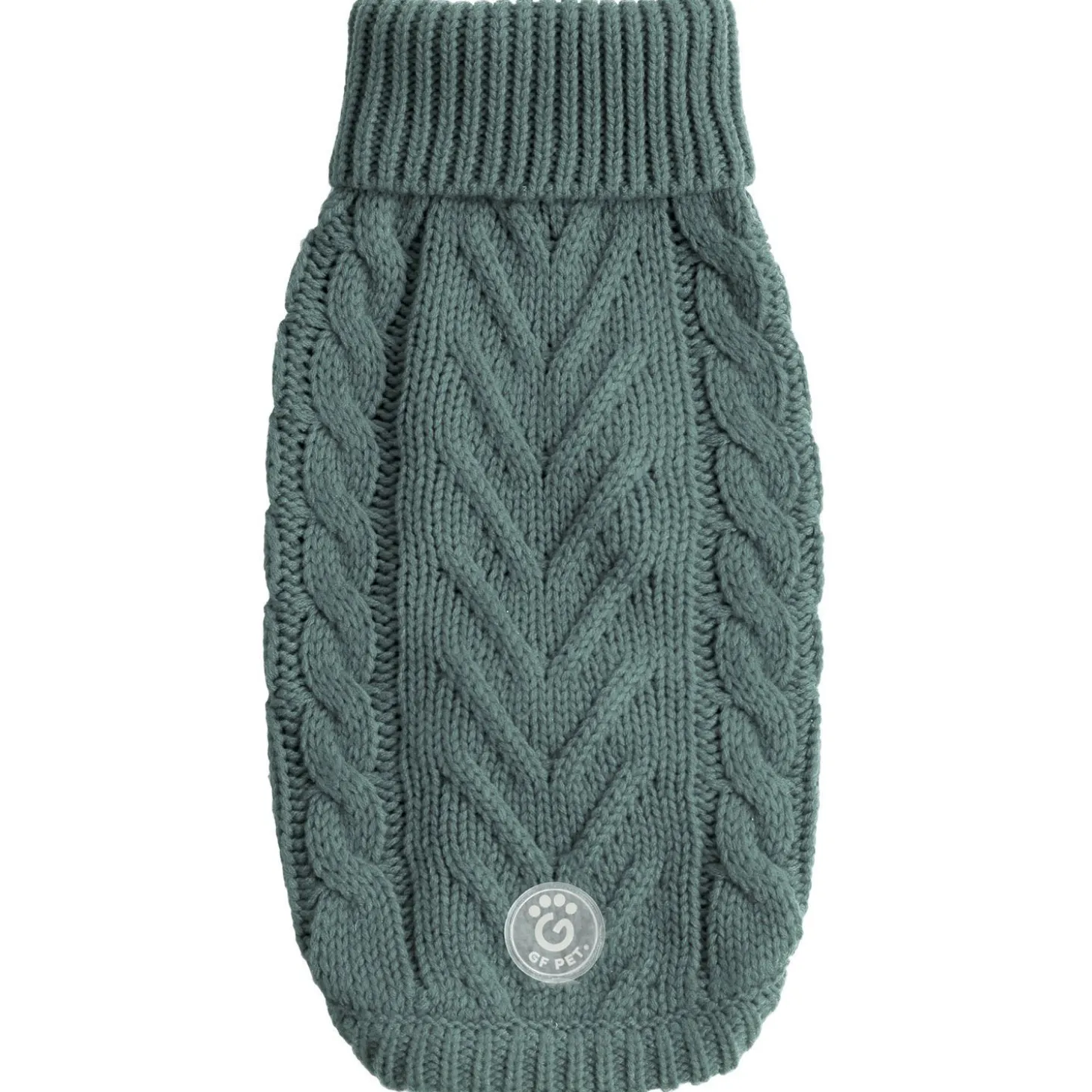 Chunky Cable Knit Turtleneck Chalet Sweater for Dogs