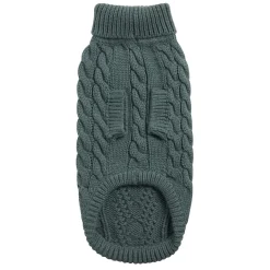 Chunky Cable Knit Turtleneck Chalet Sweater for Dogs