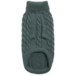 Chunky Cable Knit Turtleneck Chalet Sweater for Dogs