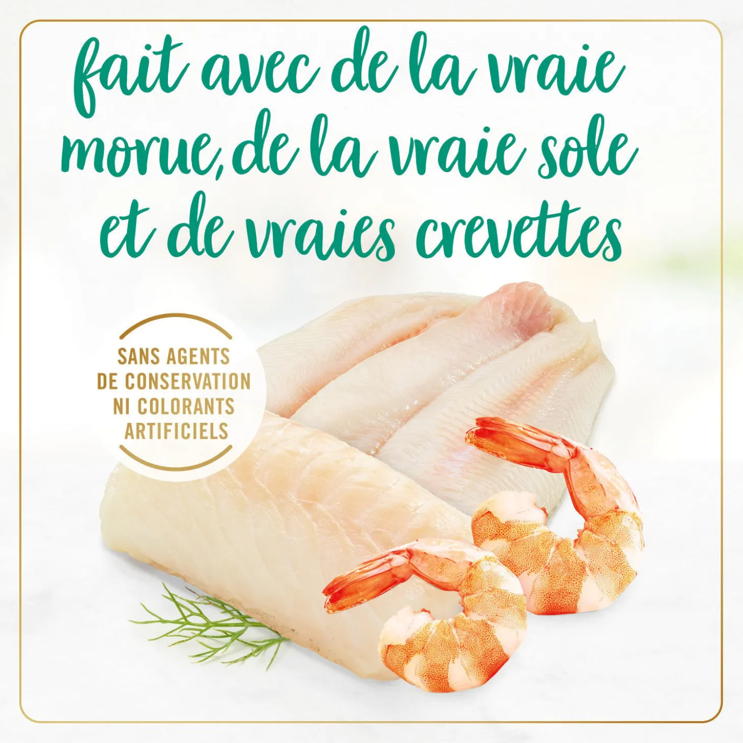 Cod, sole and shrimp wet food for adult cats