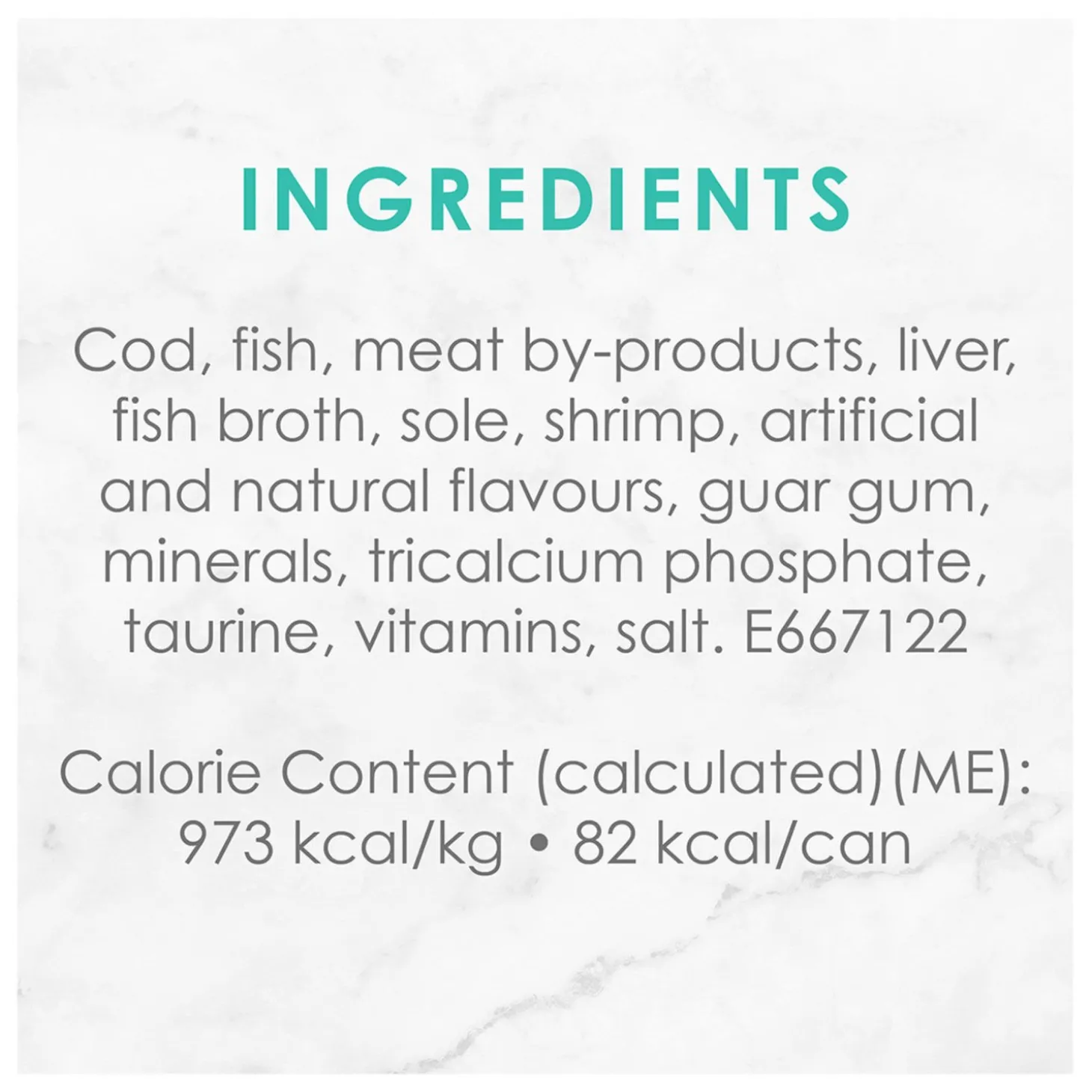 Cod, sole and shrimp wet food for adult cats