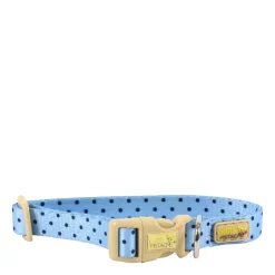 Collar for Tiny Dogs, blue dots