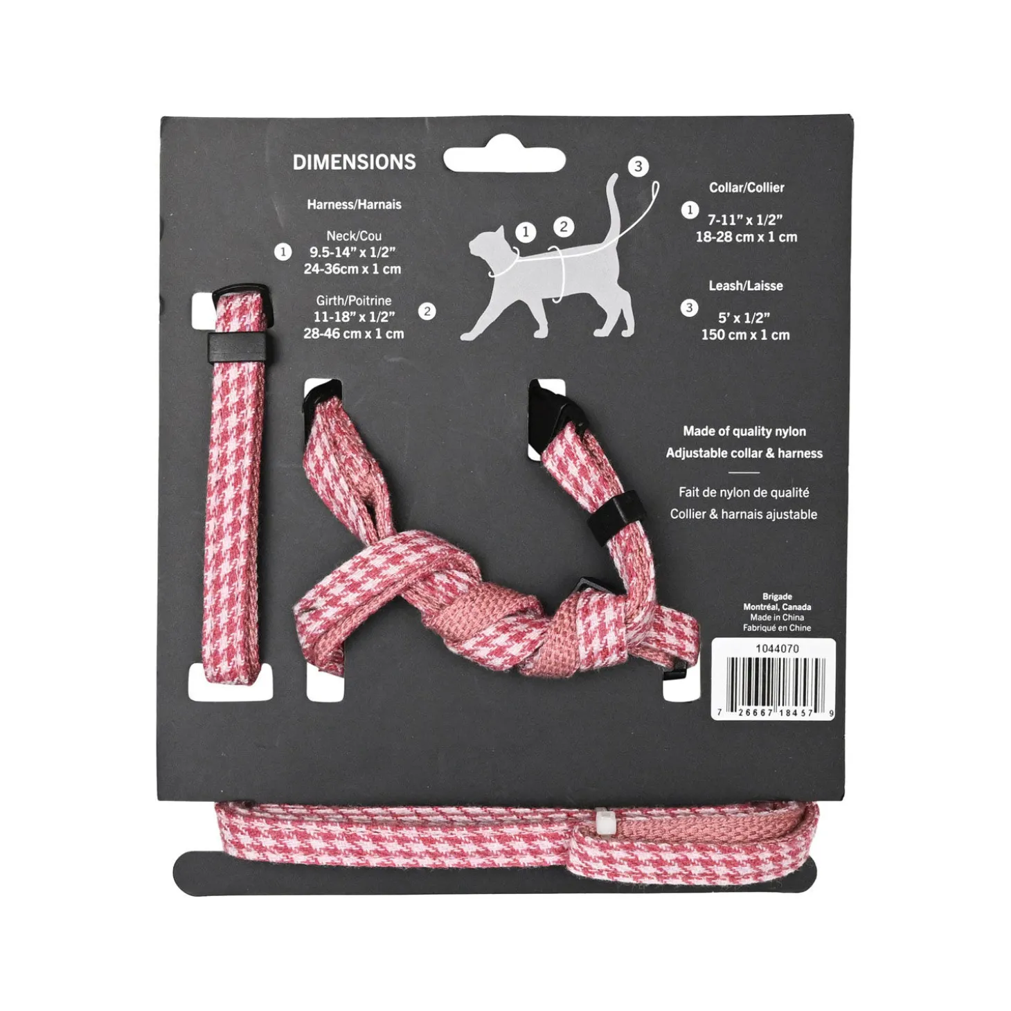 Collar, Leash and Harness Set for Cats