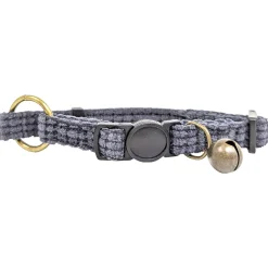 Corduroy Cat Collar, Grey