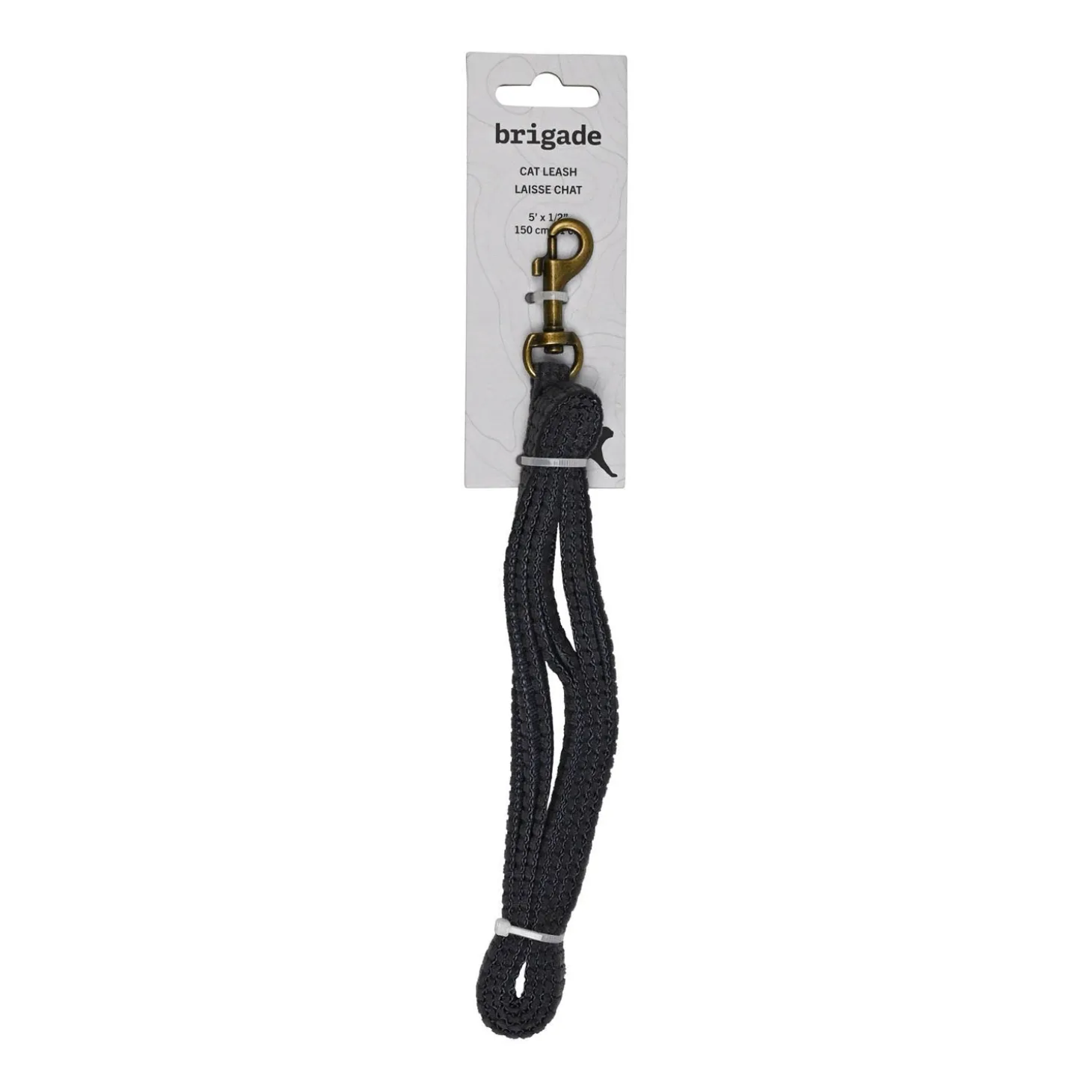 Corduroy Leash for Cats, Charcoal