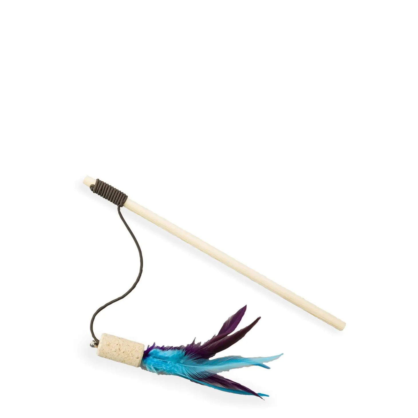 Cork teaser wands with feathers