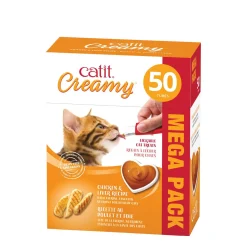 Creamy Cat Lickable Treat, Chicken and Liver, 50-pack