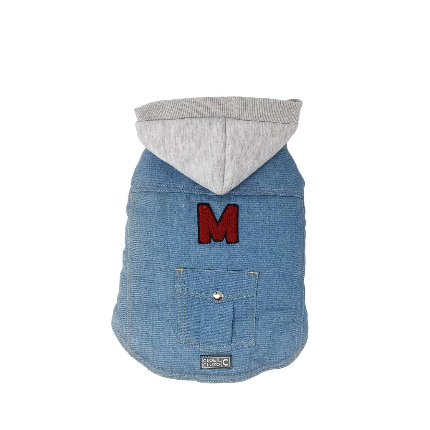 Denim Jacket with a Grey Cotton Hoodie