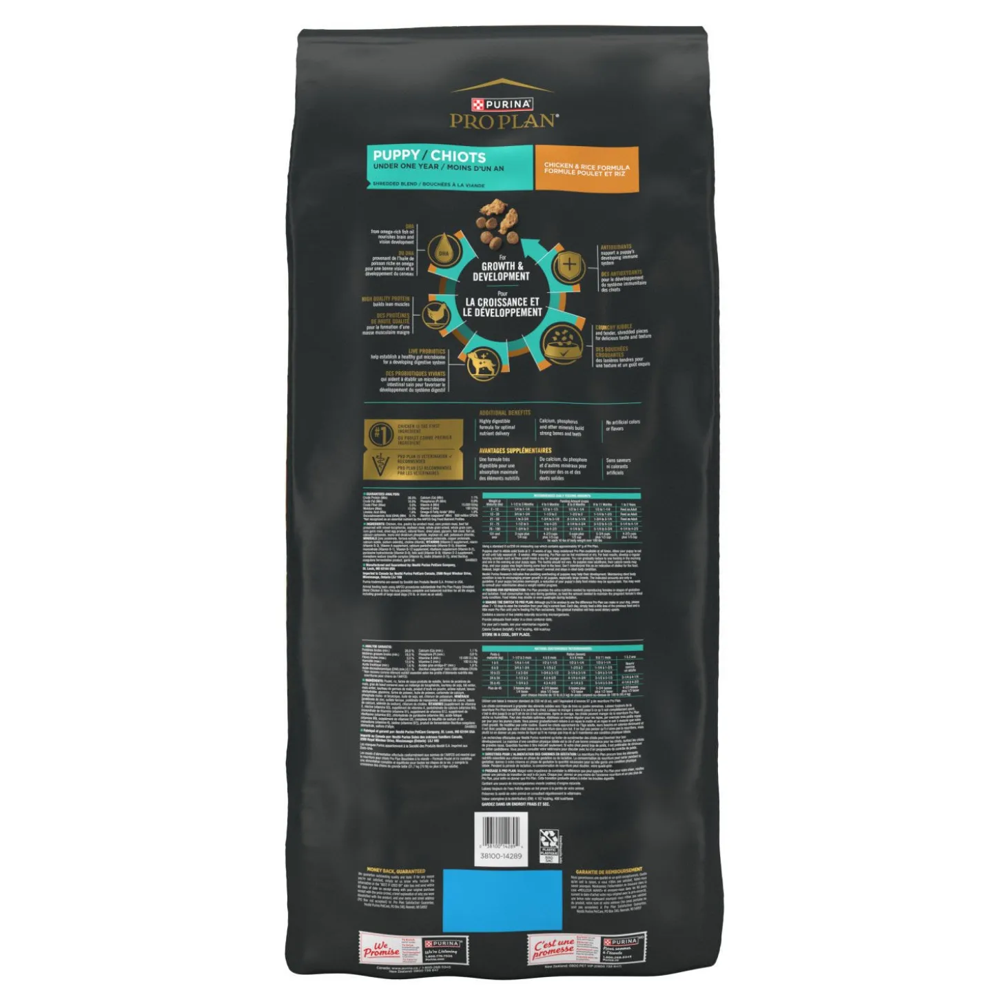 Development Shredded Blend Chicken & Rice Dry Puppy Formula,15.4 kg