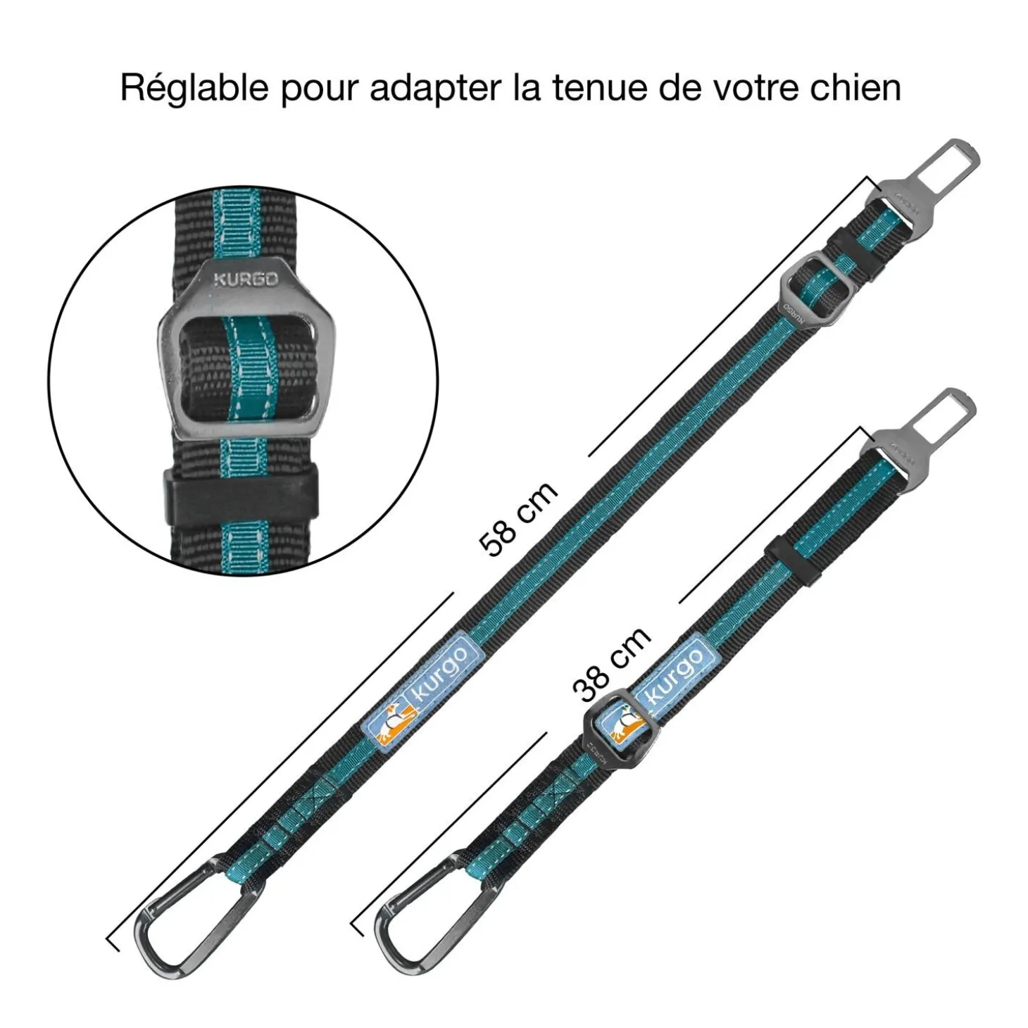 Direct to Seatbelt Tether, Coastal Blue