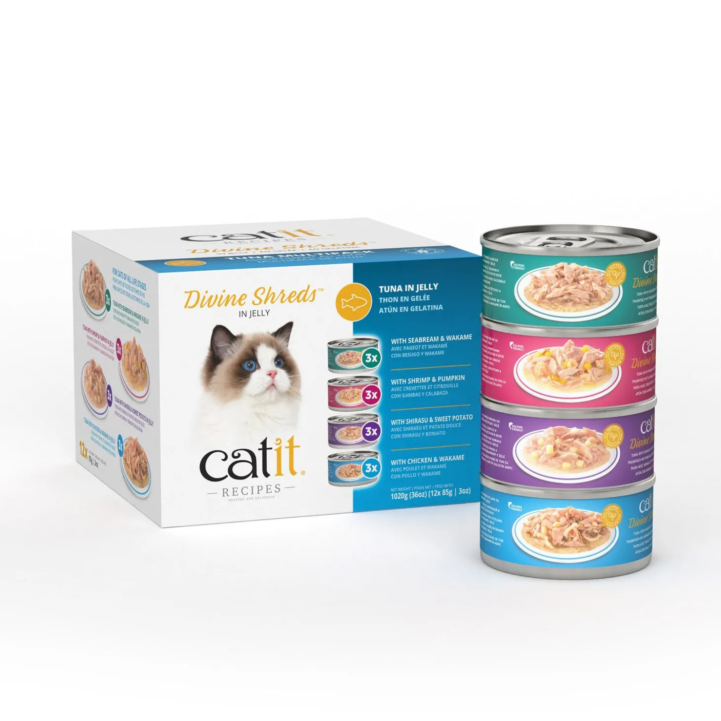 Divine Shreds Tuna in Jelly Multipack, 12 x 85 g