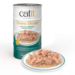 Divine Shreds Tuna Topper with Seabream & Wakame in Jelly, 4 x 85 g