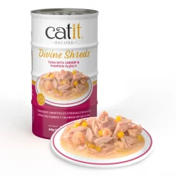 Divine Shreds Tuna Topper with Shrimp & Pumpkin in Jelly, 4 x 85 g