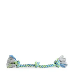 Dog toy, colored flossy chew, 3 knots