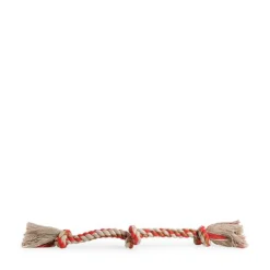 Dog toy, colored flossy chew, 3 knots