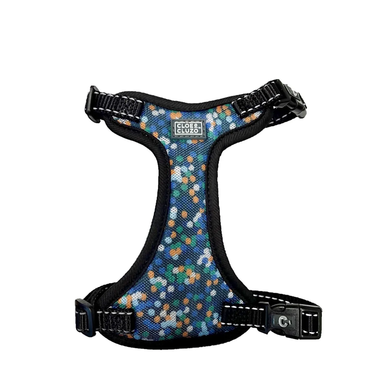 Dot Prined Adjustable Mesh Cat Harness