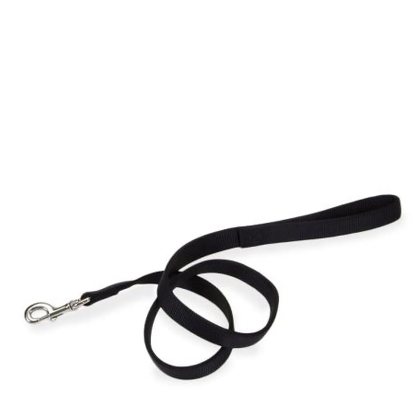 Double ply black nylon leash