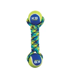 Double Tennis Ball Rope Dumbbell  with Tennis Ball Dog Toy