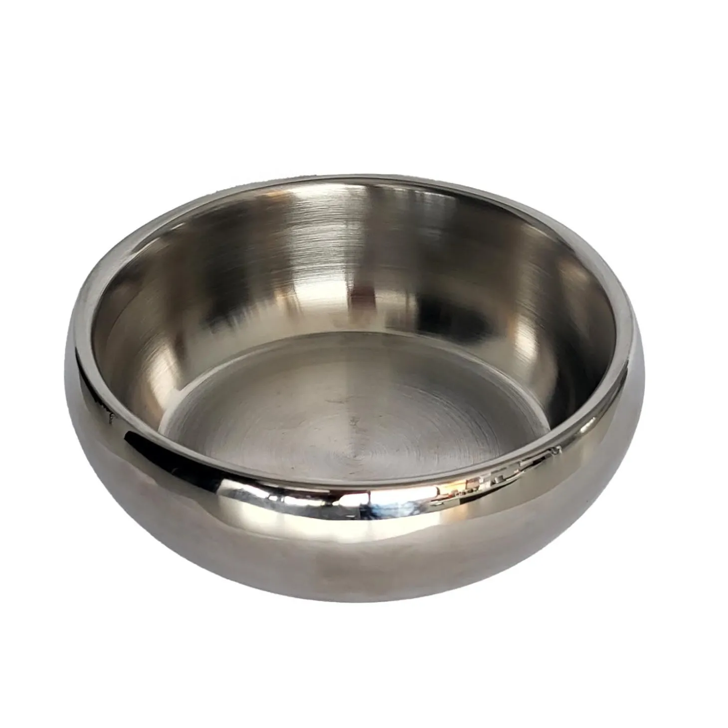 Double Wall Shiny Metal Bowl