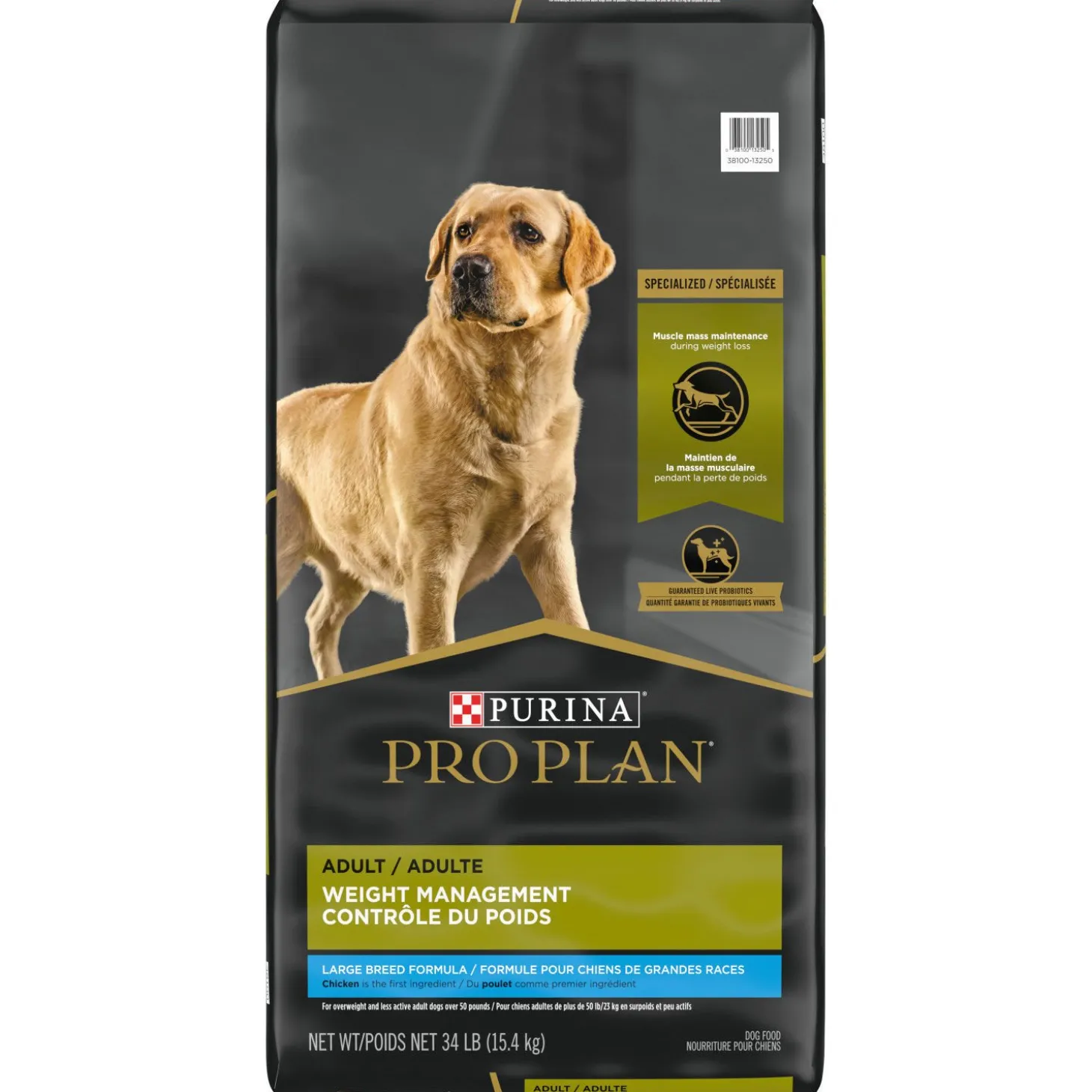 Dry Dog Food Specialized Weight Management Large Breed Formula, 15.4 kg