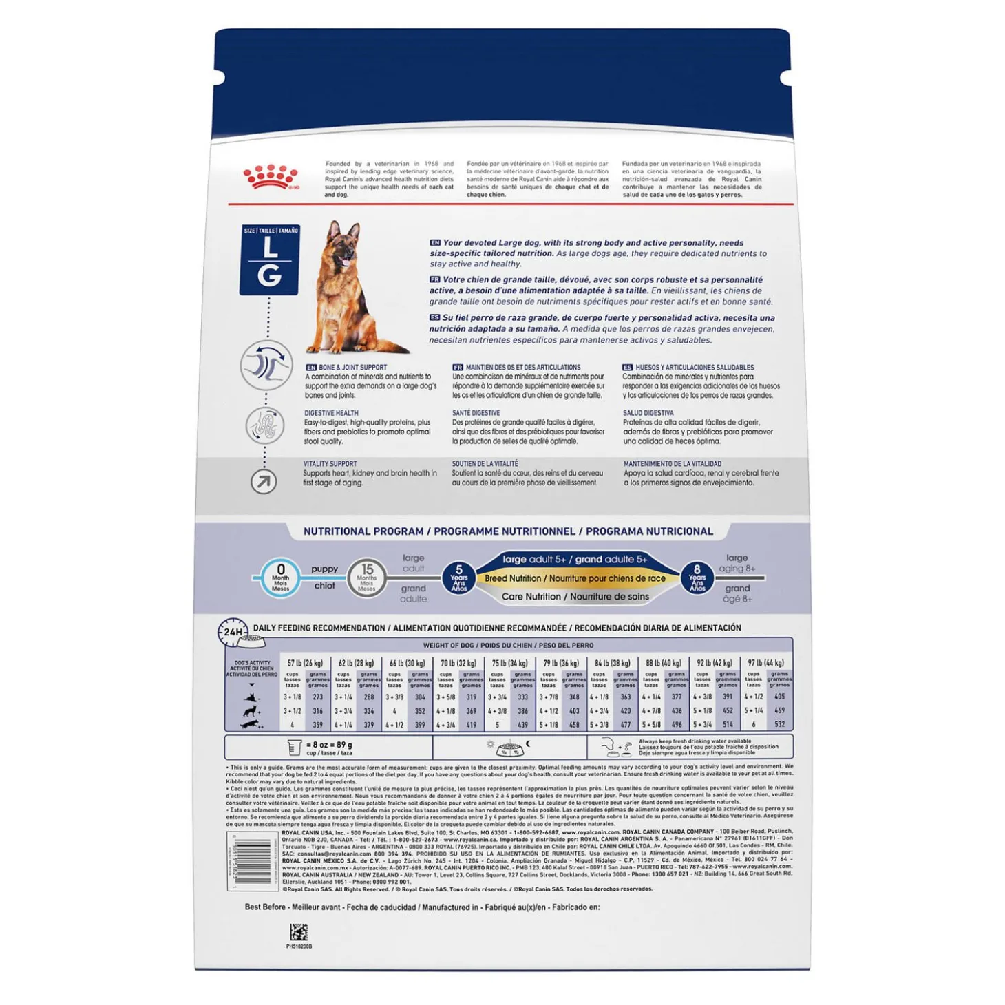 Dry Food Size Health Nutrition™ Formula for Large Adult 5+ Dogs