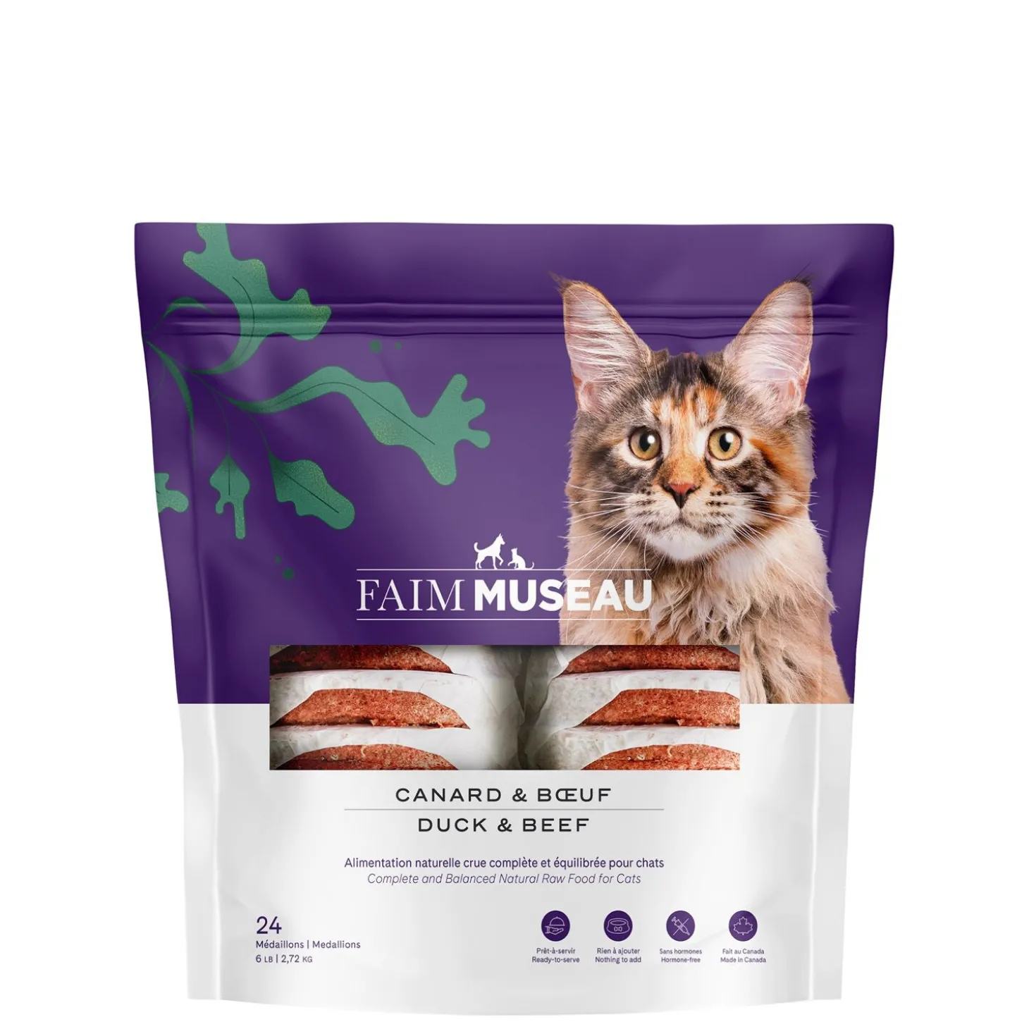 Duck & beef raw cat food