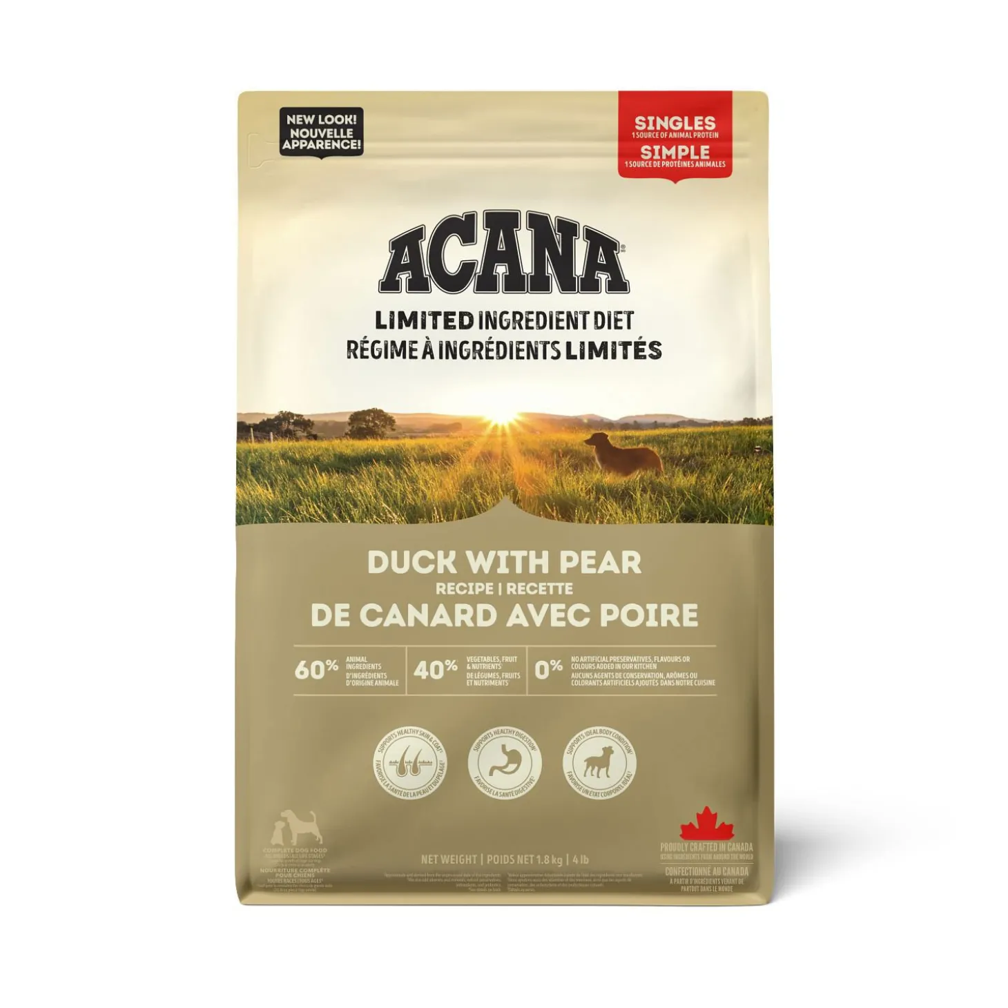 Duck & Pear Dry Dog Food Recipe, 1.8 kg