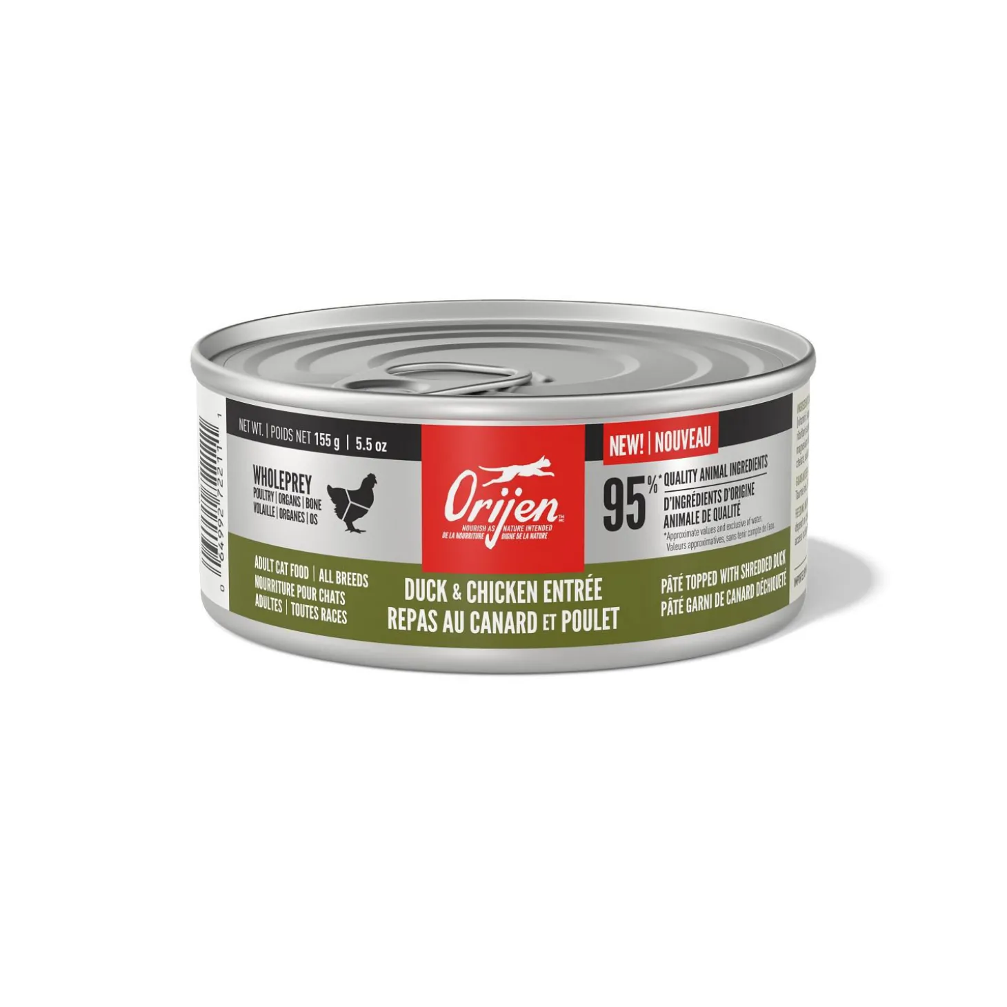 Duck and Chicken Entrée for Cats, 155 g