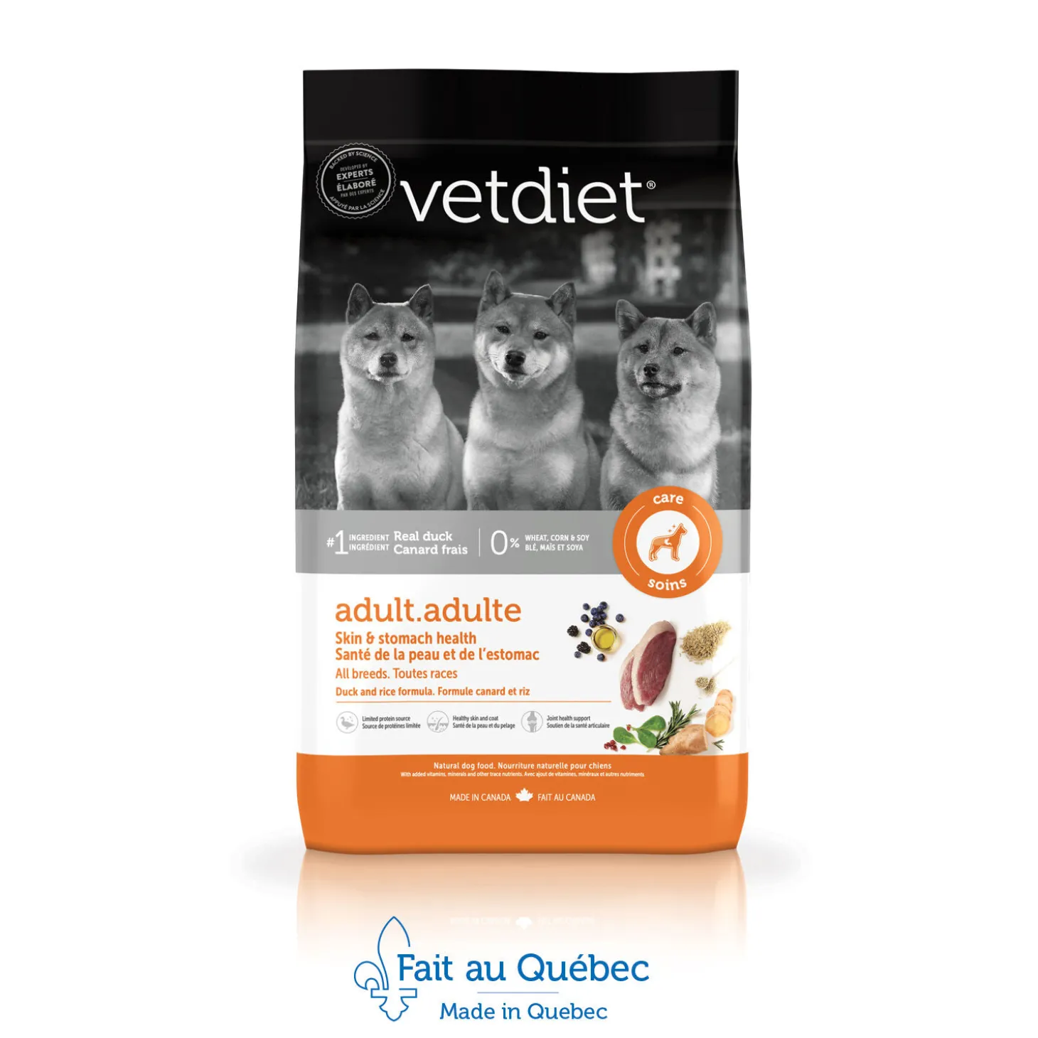 Duck Skin and Stomach Health Dry Food for Adult Dogs
