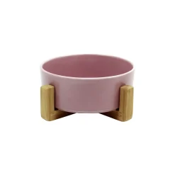 Elevated Bamboo Bowl, Pink