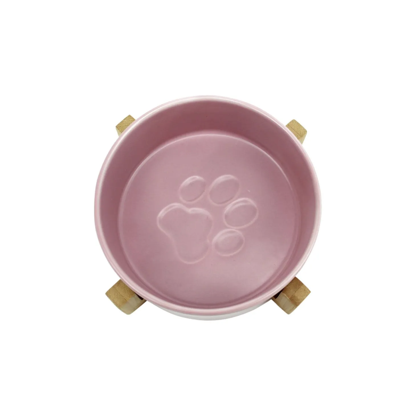Elevated Bamboo Bowl, Pink