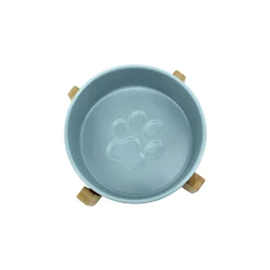 Elevated Bamboo Bowl, Turquoise