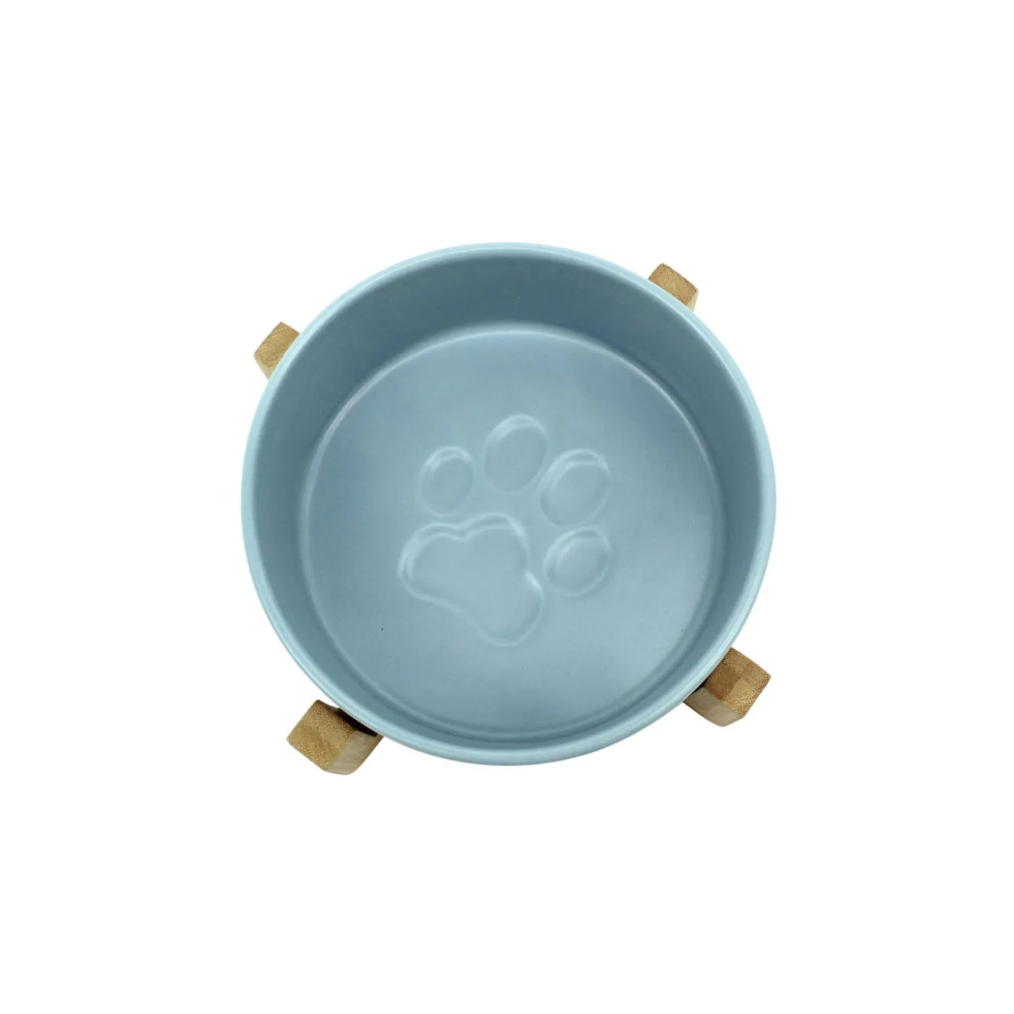 Elevated Bamboo Bowl, Turquoise