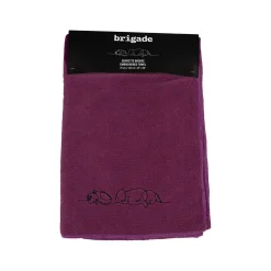 Embroidered Microfiber Towel, Purple