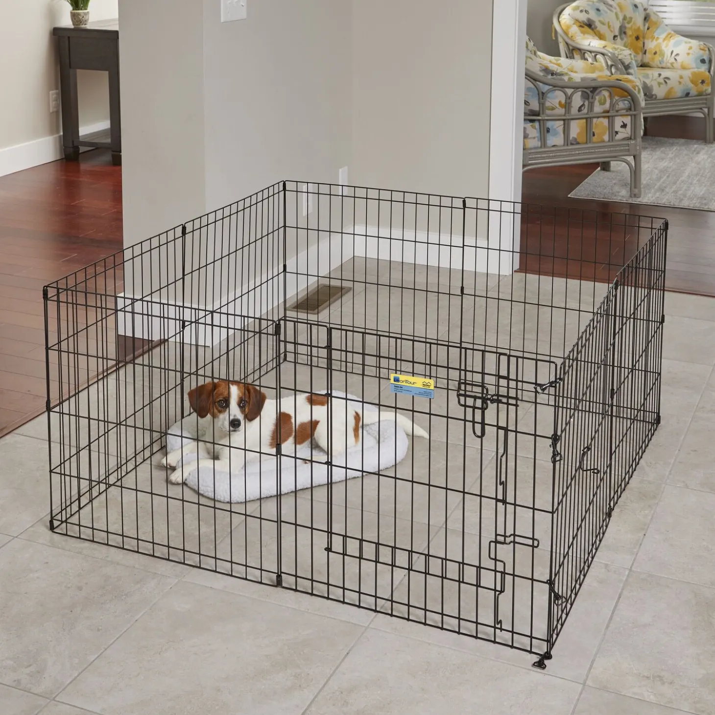 Exercise pen with door for dogs