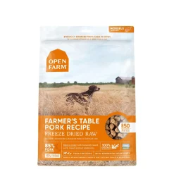 Farmer's table pork freeze dried raw dog food