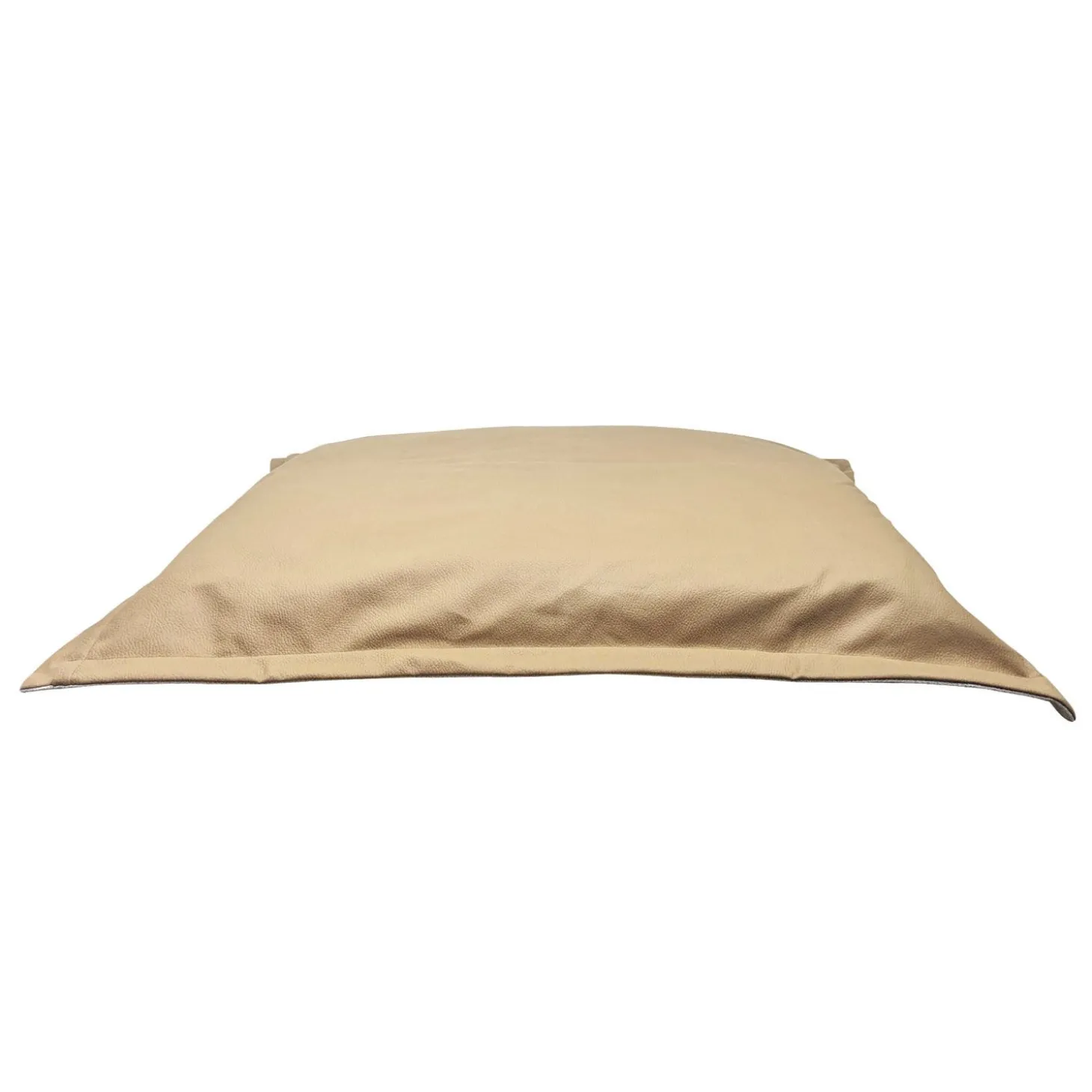 Faux Leather Cloud Pillow, Beige