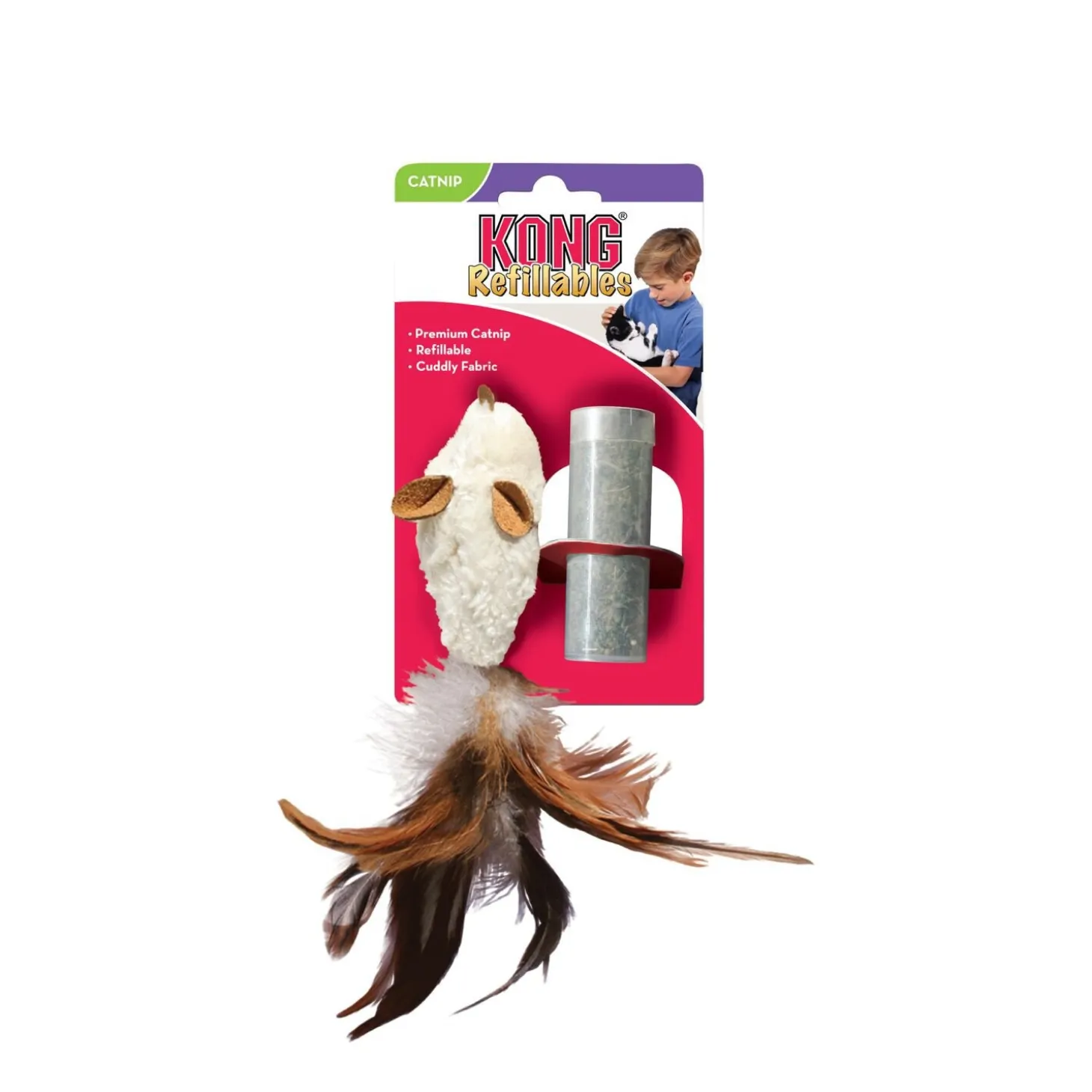 Feather Mouse Toy with Catnip