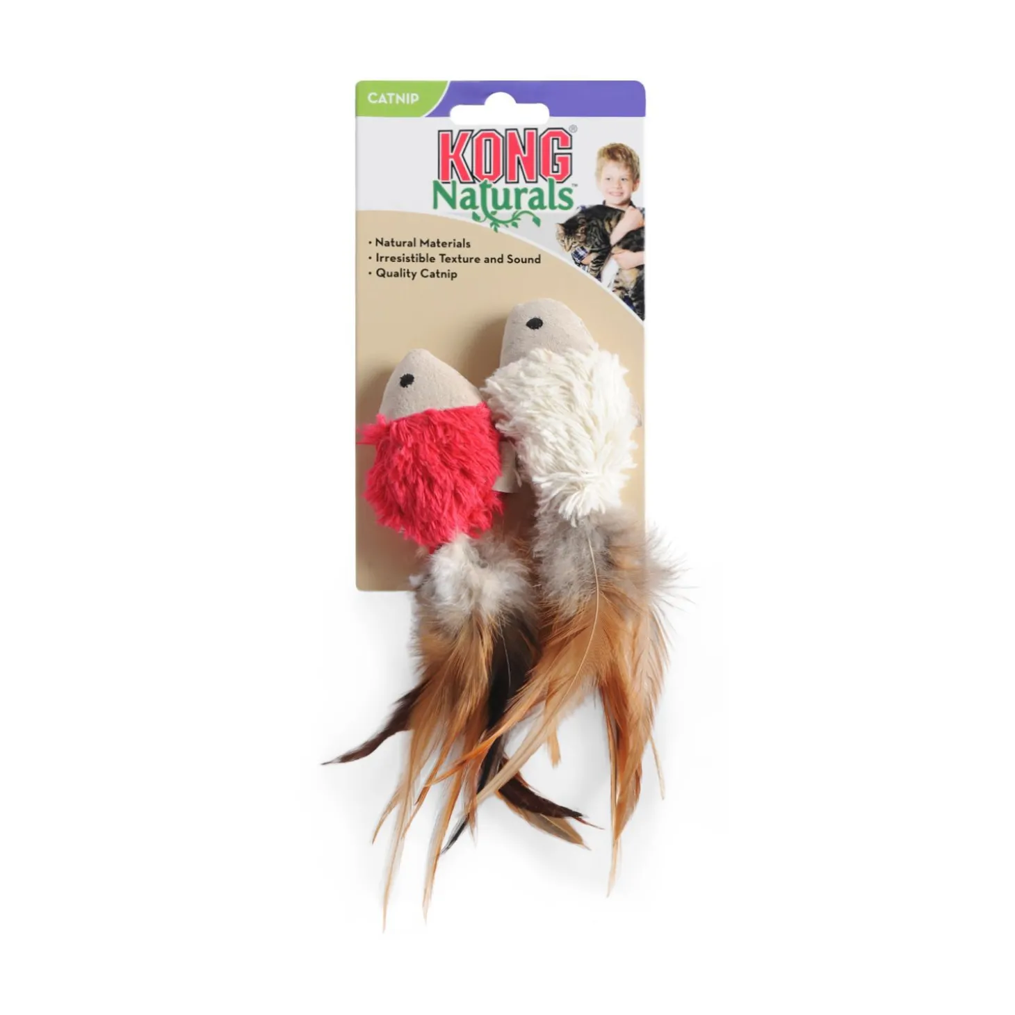 Feathered fish toy