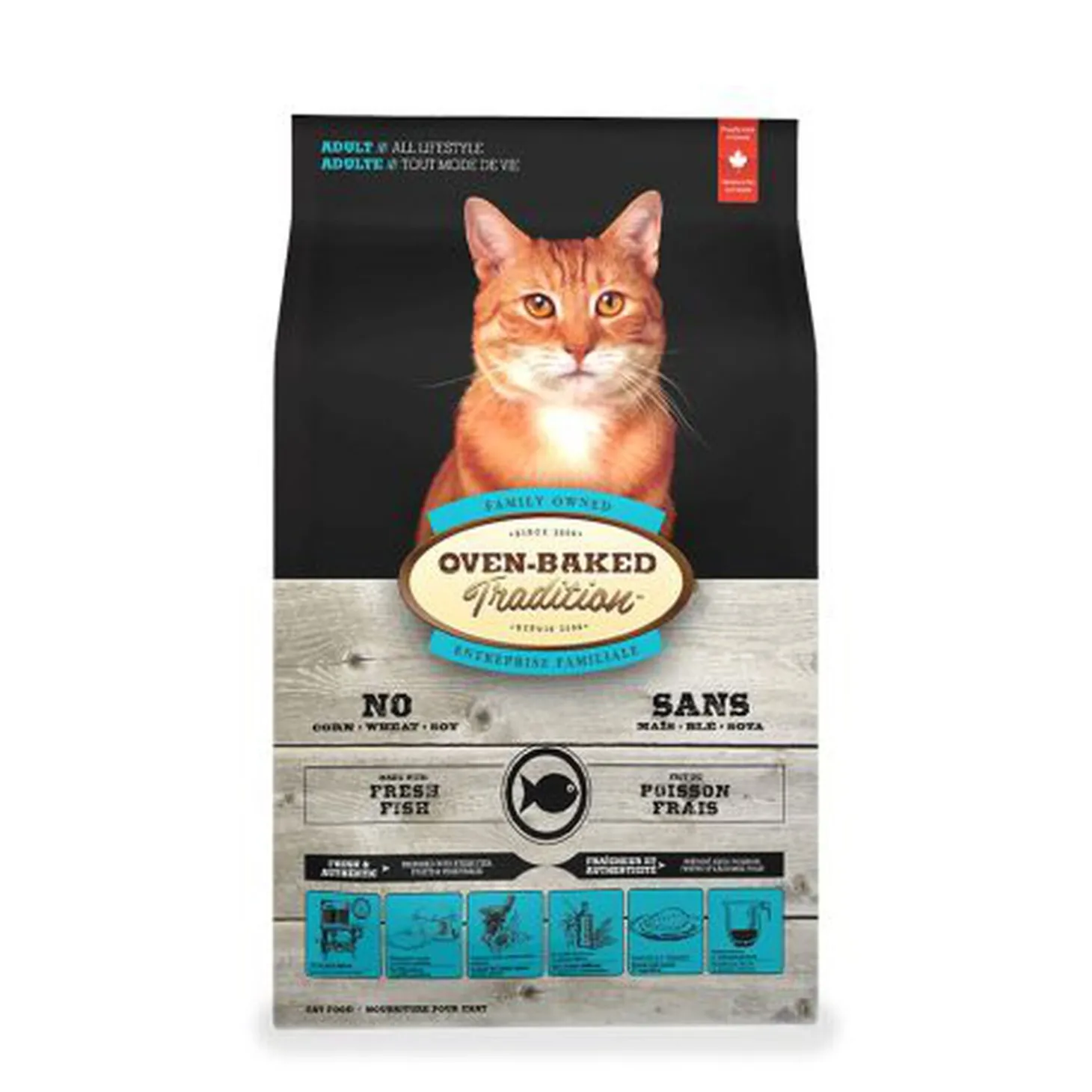 Fish dry food for adult cats
