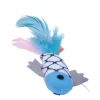 Fish Toy with Feather and Catnip